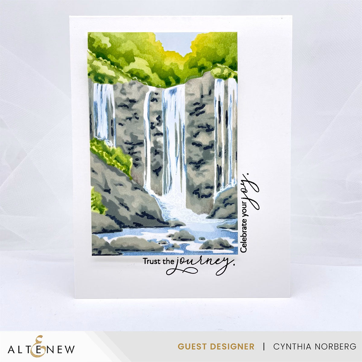 Stencil Waterfall Scene Layering Stencil Set (5 in 1)