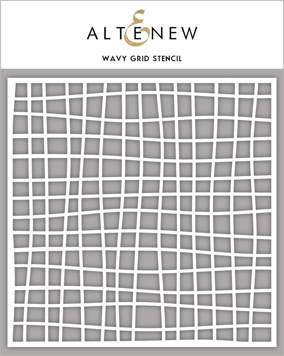 Stencil Wavy Grid Stencil