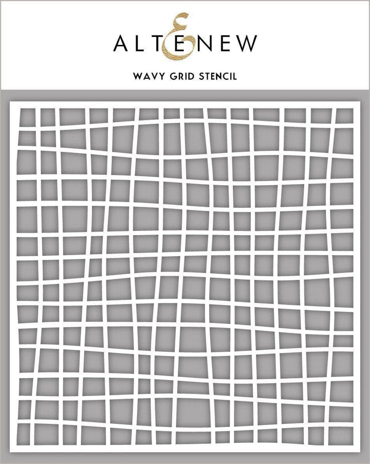 Stencil Wavy Grid Stencil