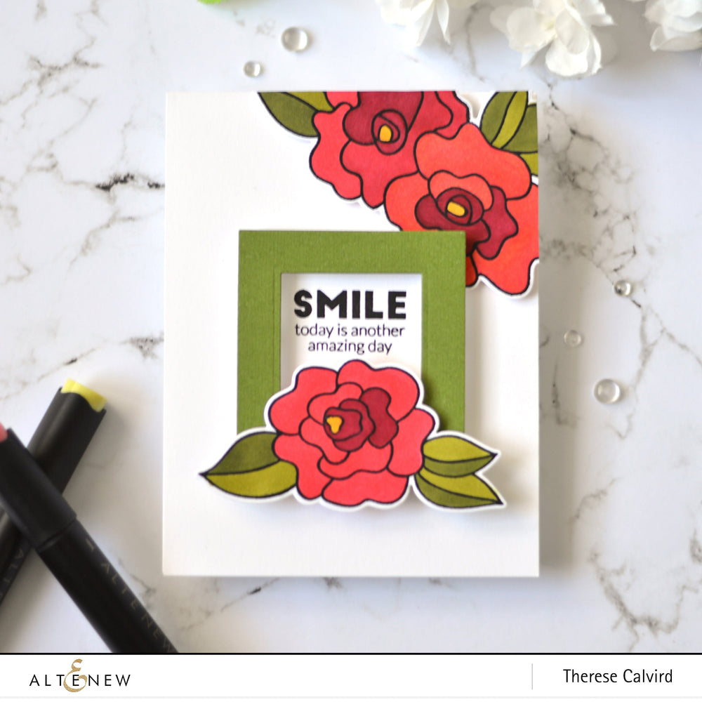 Stencil Wavy Roses Mask Stencil