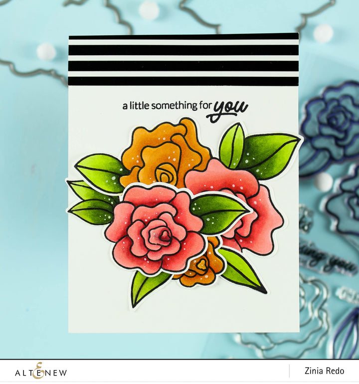 Stencil Wavy Roses Mask Stencil