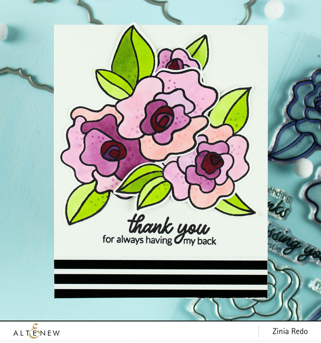 Stencil Wavy Roses Mask Stencil