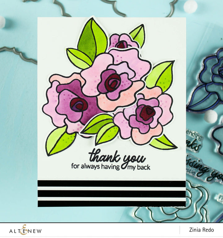 Stencil Wavy Roses Mask Stencil