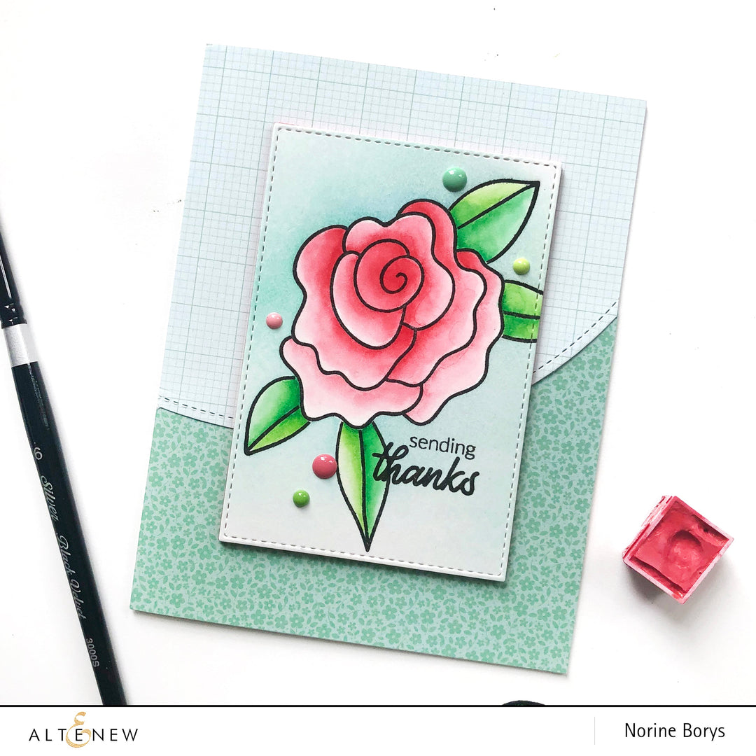 Stencil Wavy Roses Mask Stencil