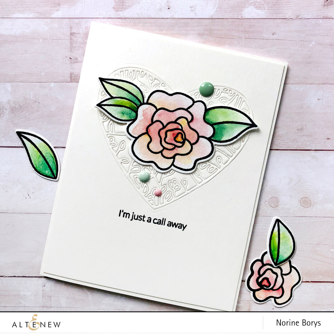 Stencil Wavy Roses Mask Stencil