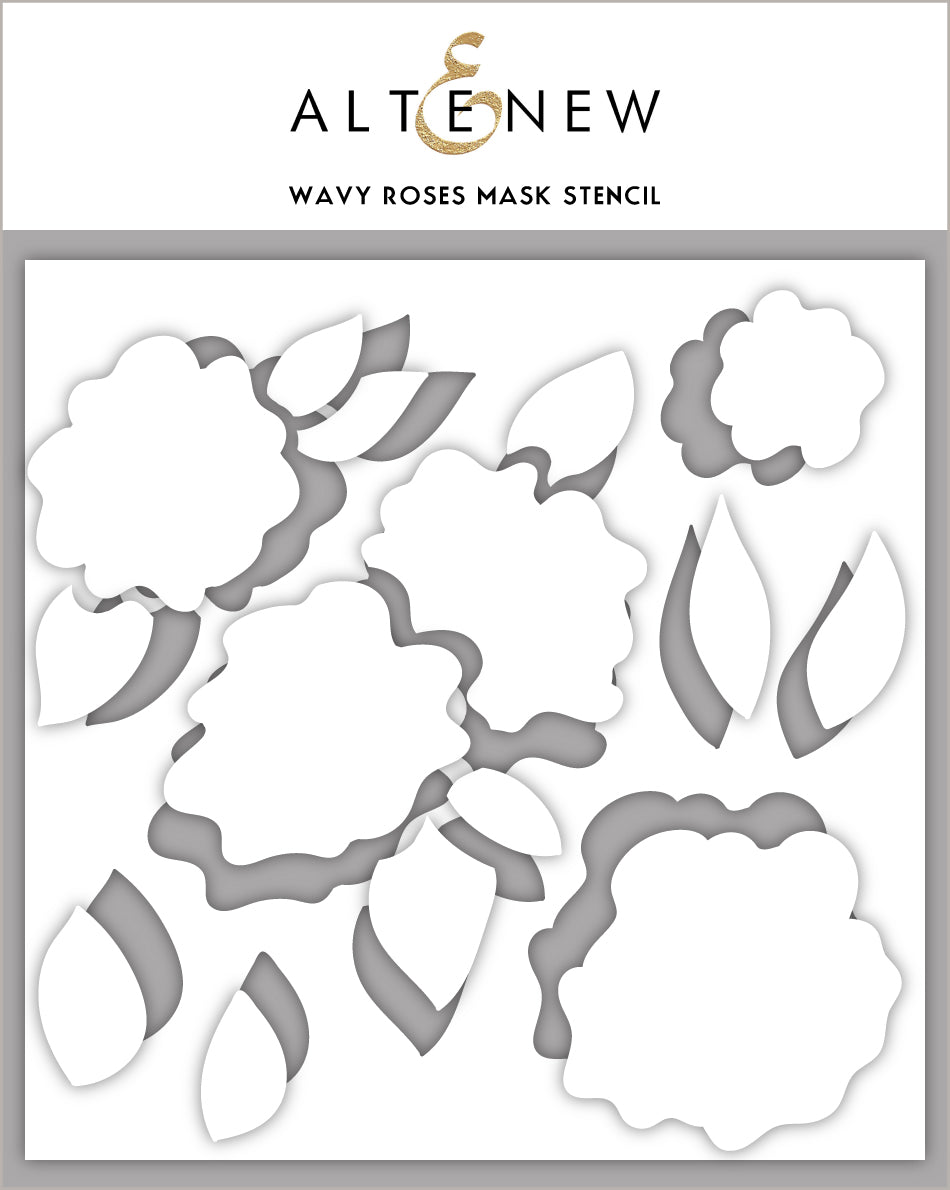 Stencil Wavy Roses Mask Stencil