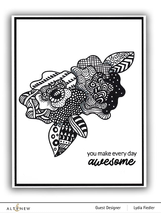 Stencil Wavy Roses Mask Stencil