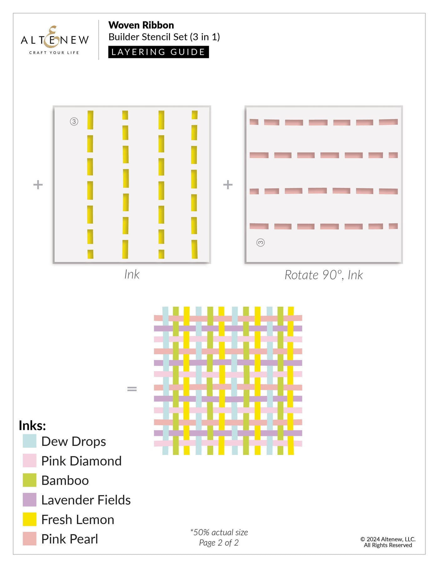 Stencil Woven Ribbon Builder Stencil Set (3 in 1)