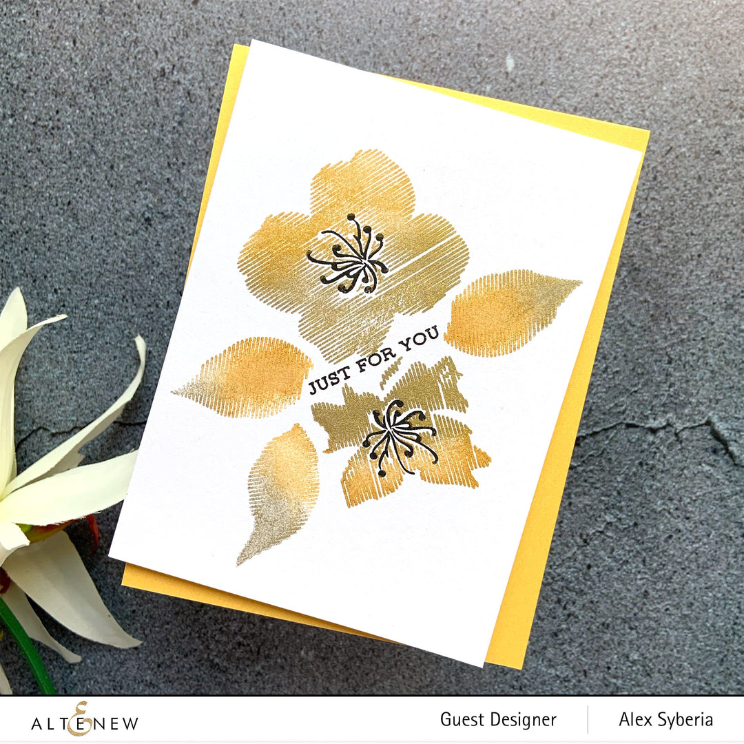 Stencil Zig Zag Floral Mask Stencil