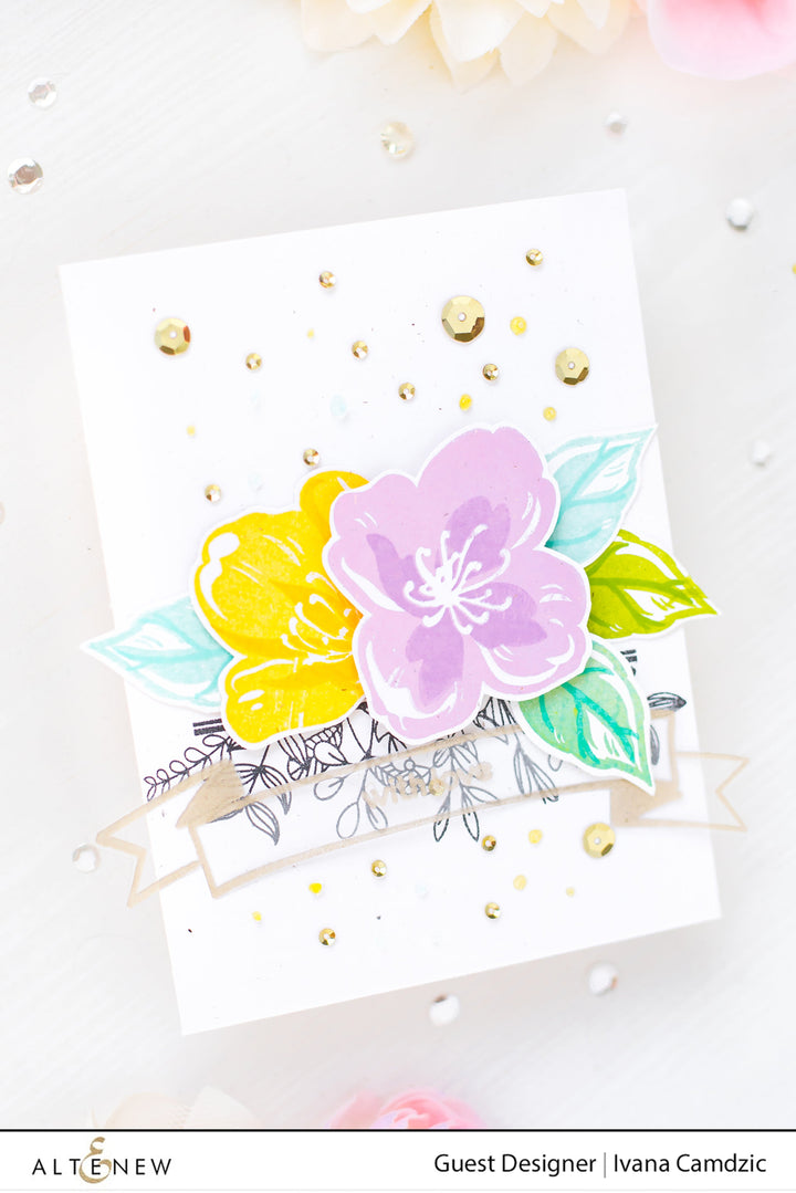 Stencil Zig Zag Floral Mask Stencil