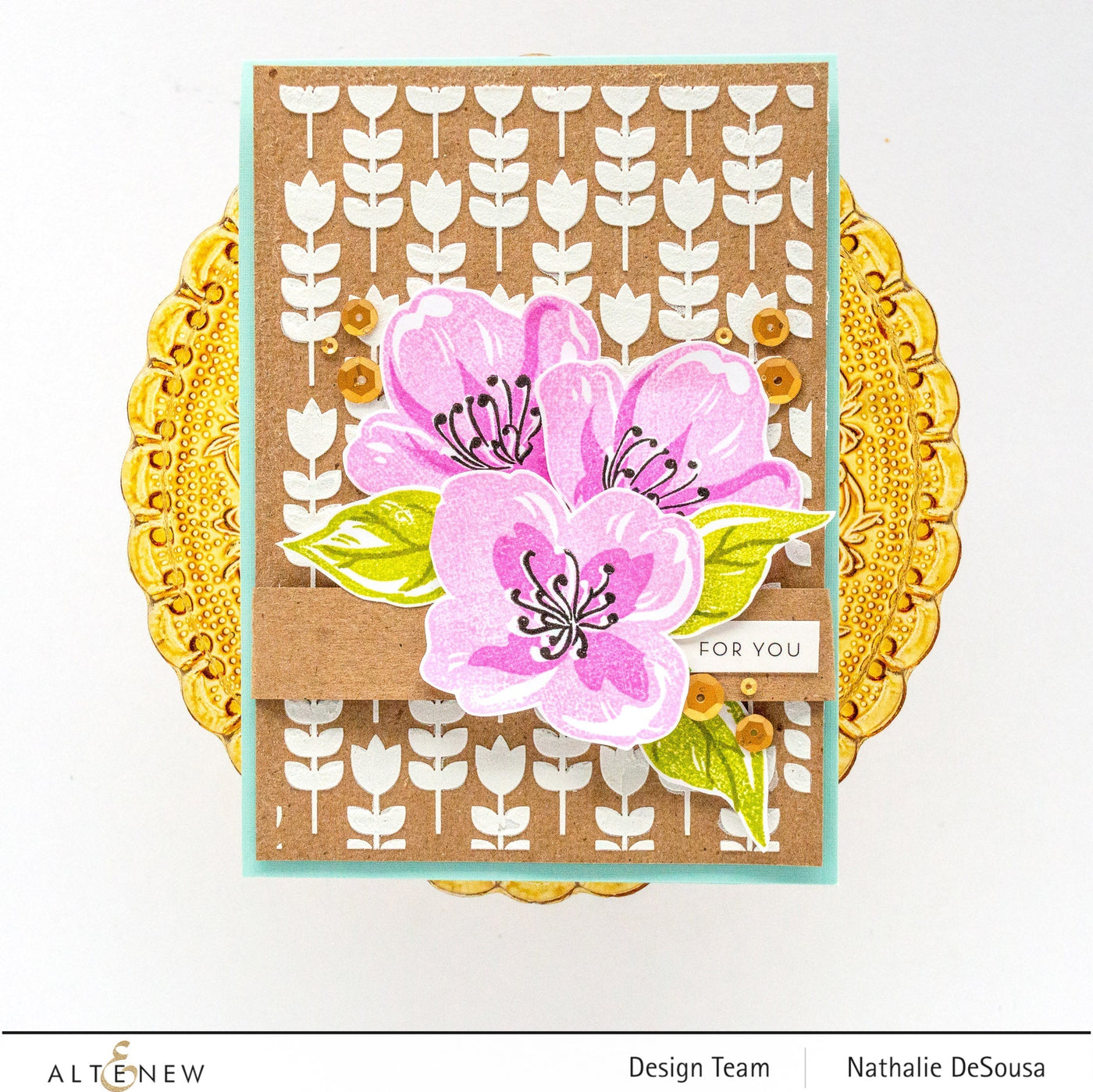 Stencil Zig Zag Floral Mask Stencil