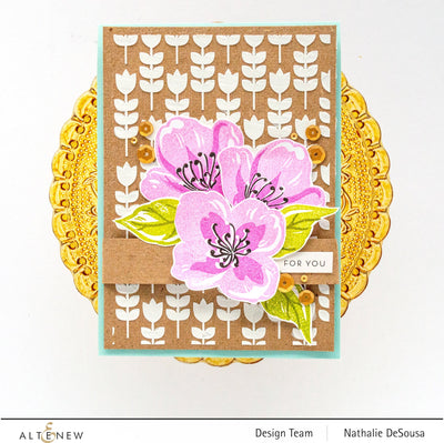 Stencil Zig Zag Floral Mask Stencil