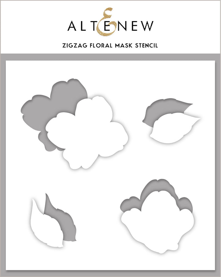 Stencil Zig Zag Floral Mask Stencil