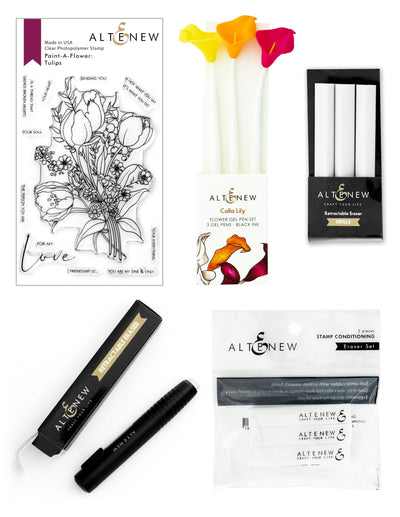 Tools Bundle Dreamy Tulips Stamp & Gel Pen & Eraser Bundle