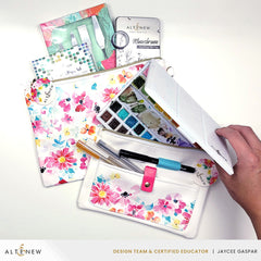 Tools Dreaming in Watercolor Pocket Zipper Pouch (235mm x 165mm)