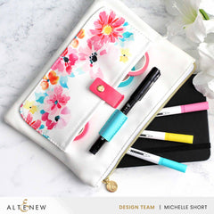 Tools Dreaming in Watercolor Pocket Zipper Pouch (235mm x 165mm)