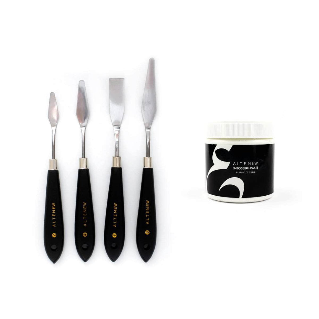 Tools & Embossing Paste Bundle Embossing Paste & ﻿﻿﻿﻿﻿﻿Palette Knife Bundle