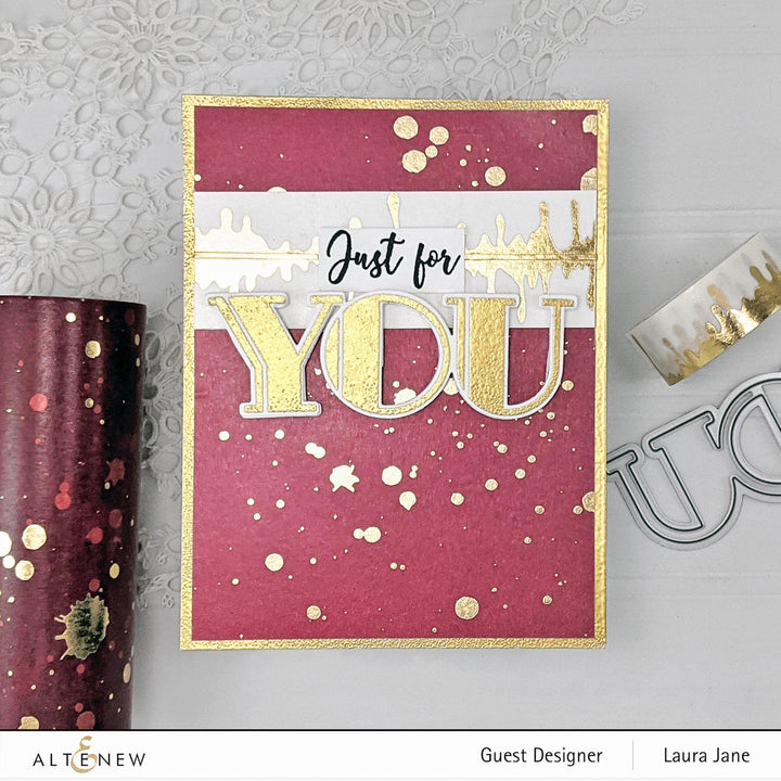 Washi Tapes Gold Foil Paint Drip Washi Tape