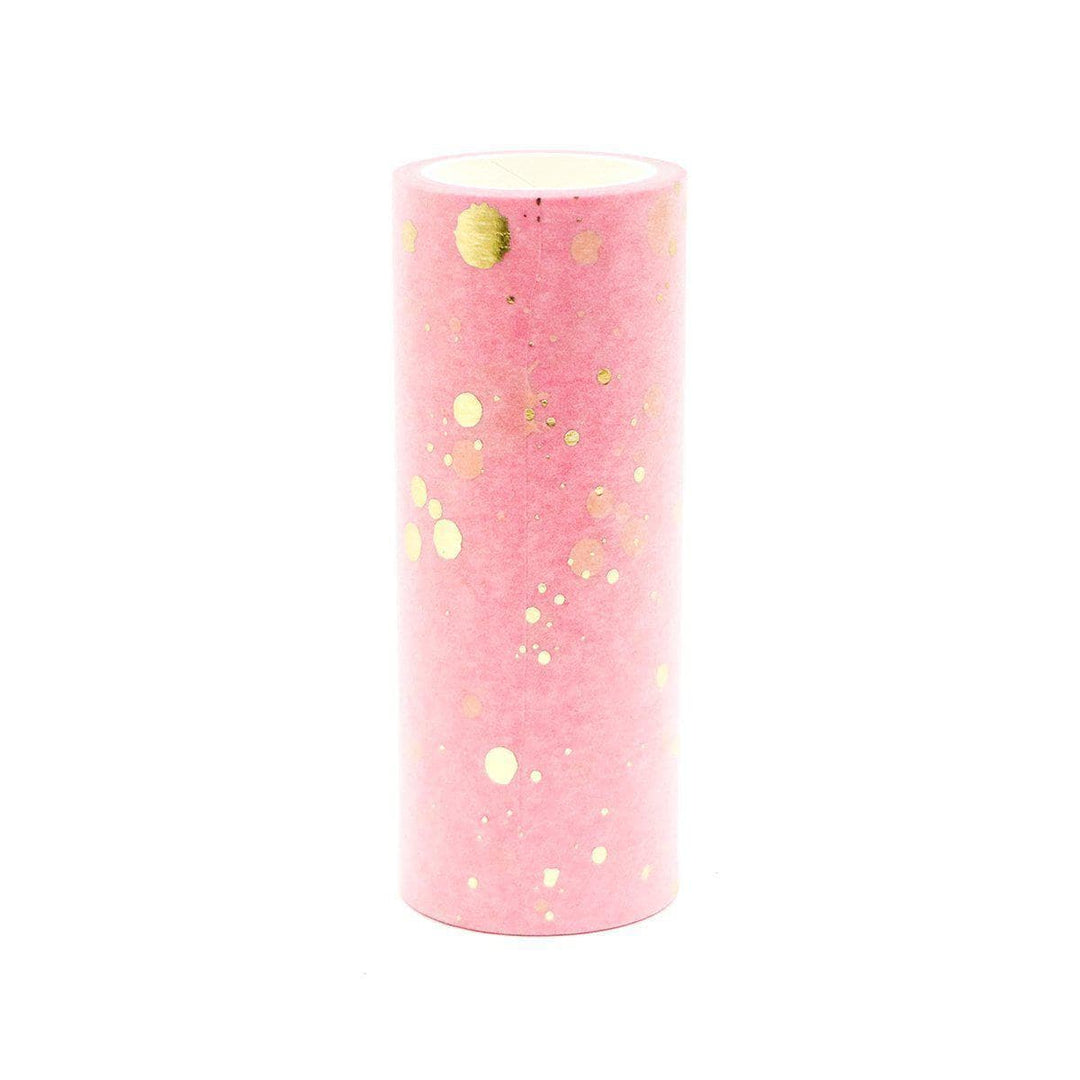 Washi Tapes Gold Splatter Blush Wide Washi Tape