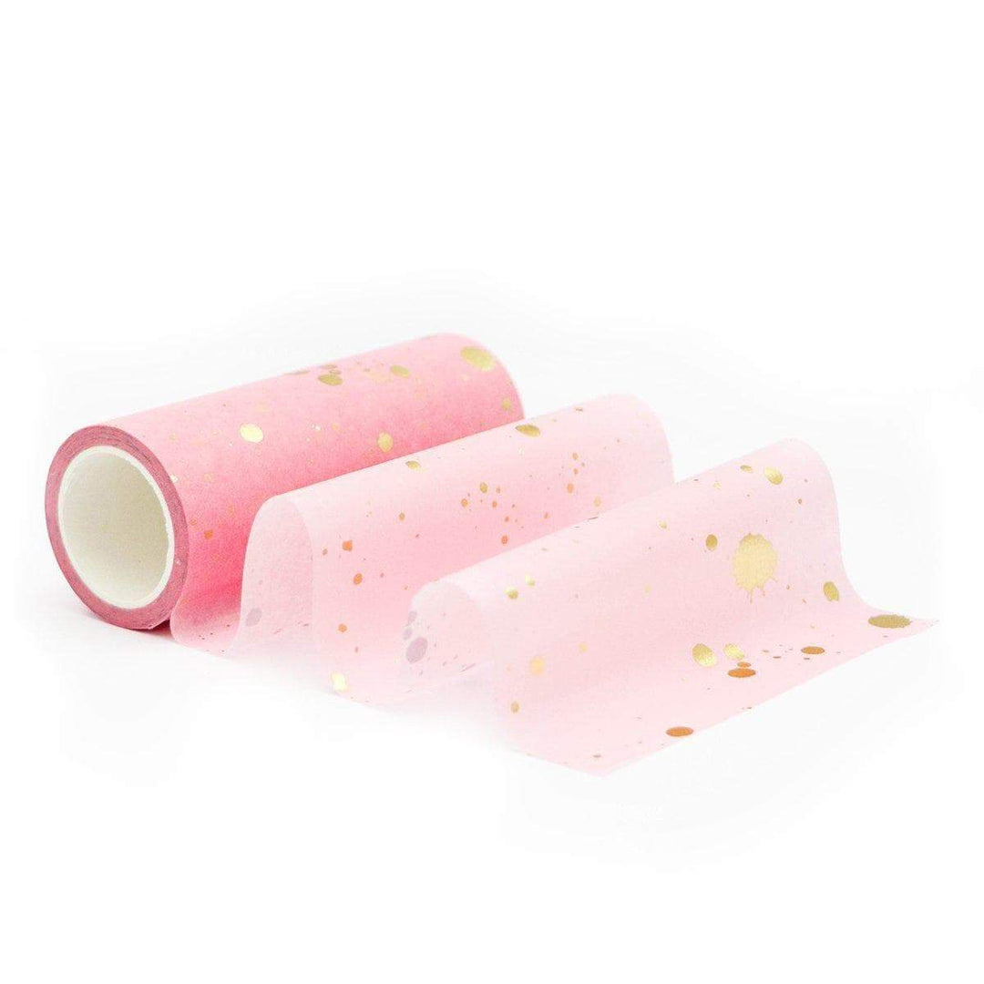 Washi Tapes Gold Splatter Blush Wide Washi Tape