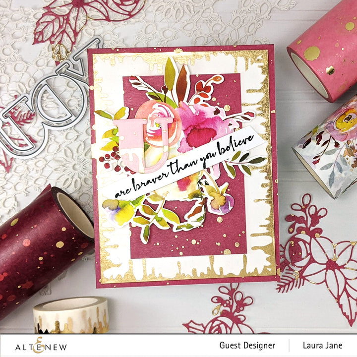 Washi Tapes Gold Splatter Cosmic Berry Wide Washi Tape