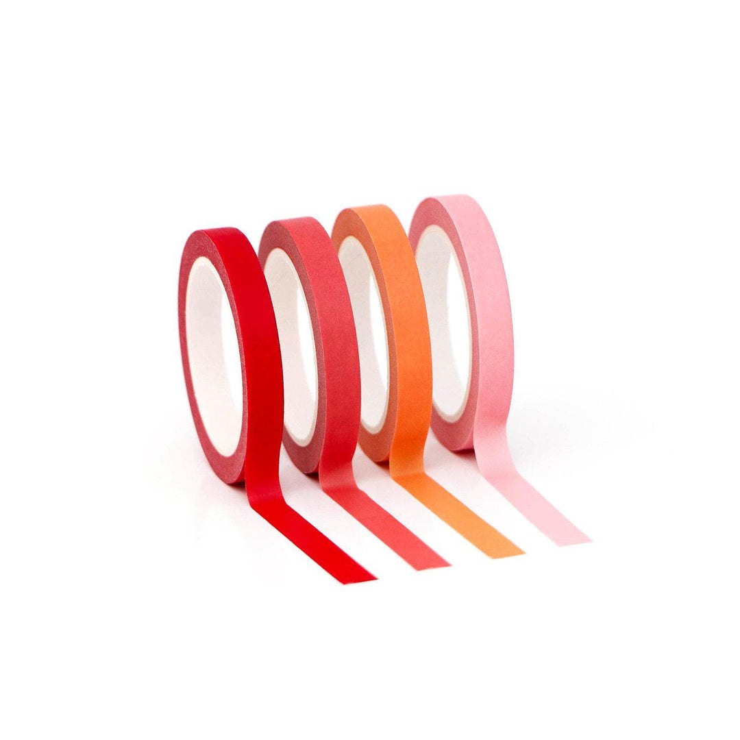 Washi Tapes Red Sunset Slim Washi Tape Set