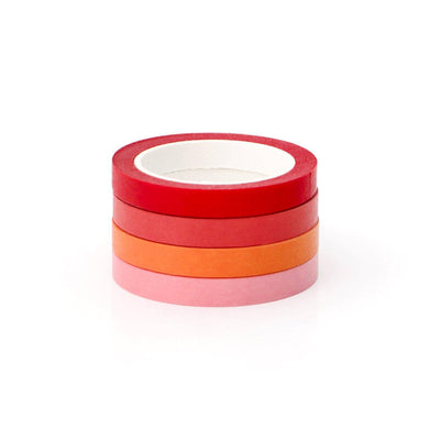 Washi Tapes Red Sunset Slim Washi Tape Set