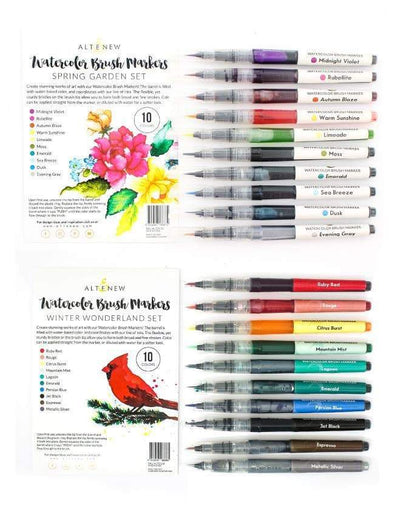 Water-based Marker Bundle Spring and Winter Watercolor Brush Markers Bundle