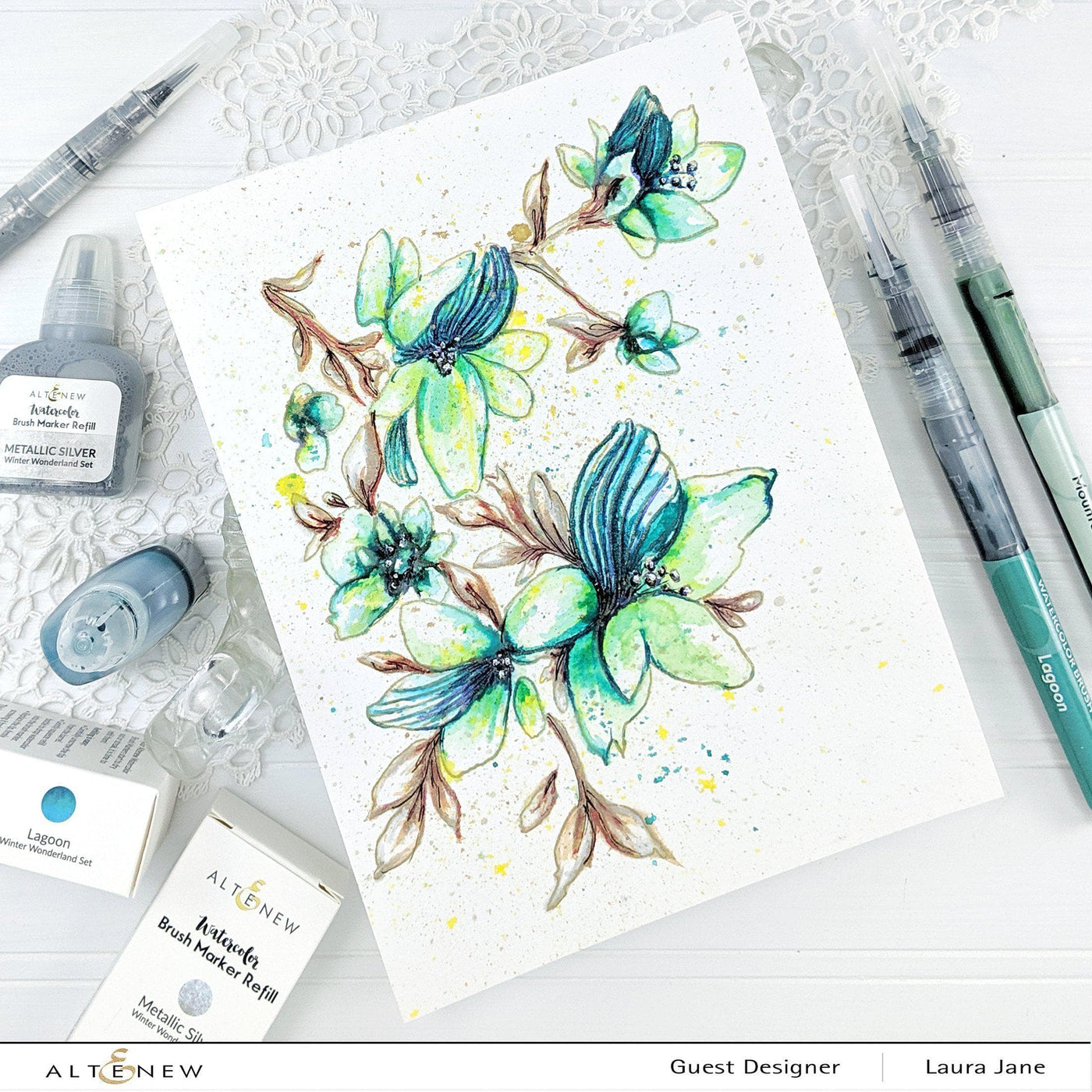 Water-based Marker Bundle Winter Watercolor Brush Marker Basics Bundle