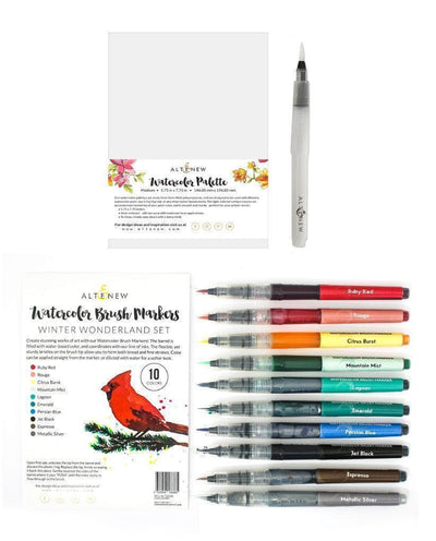 Water-based Marker Bundle Winter Watercolor Brush Markers Essential Bundle