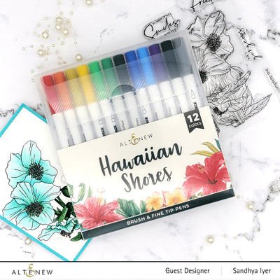 Water-based Markers Hawaiian Shores Dual Tip Pens (Water-based)