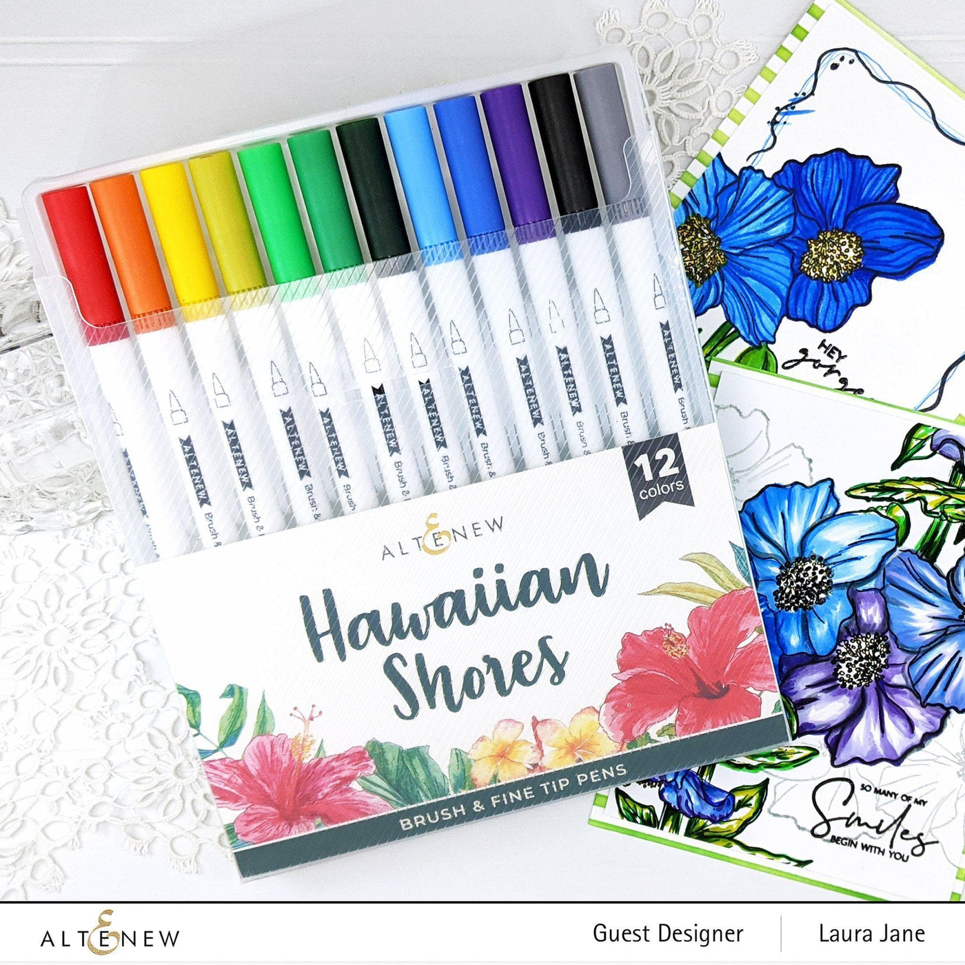 Water-based Markers Hawaiian Shores Dual Tip Pens (Water-based)