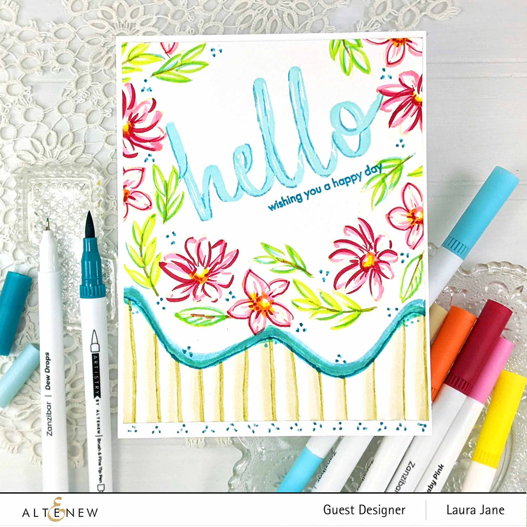 Water-based Markers Tahitian Terrace Dual Tip Pens (Water-based)