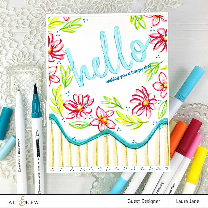 Water-based Markers Tahitian Terrace Dual Tip Pens (Water-based)