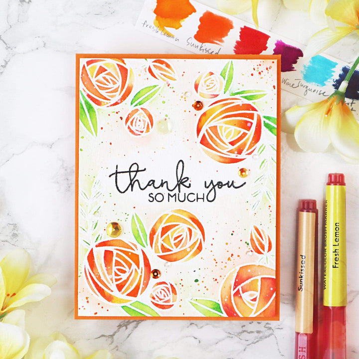 Water-based Markers Watercolor Brush Markers - Tropical Fiesta Set