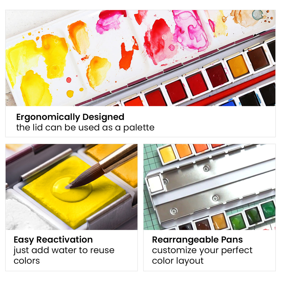 Watercolor Artists' Watercolor 24 Pan Set