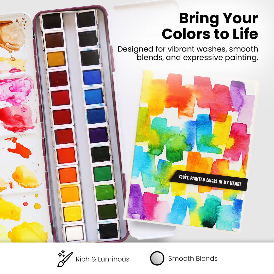 Watercolor Artists' Watercolor 24 Pan Set