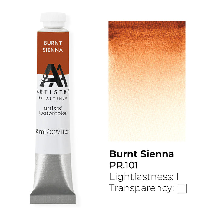 Watercolor Artists' Watercolor Tube - Burnt Sienna
