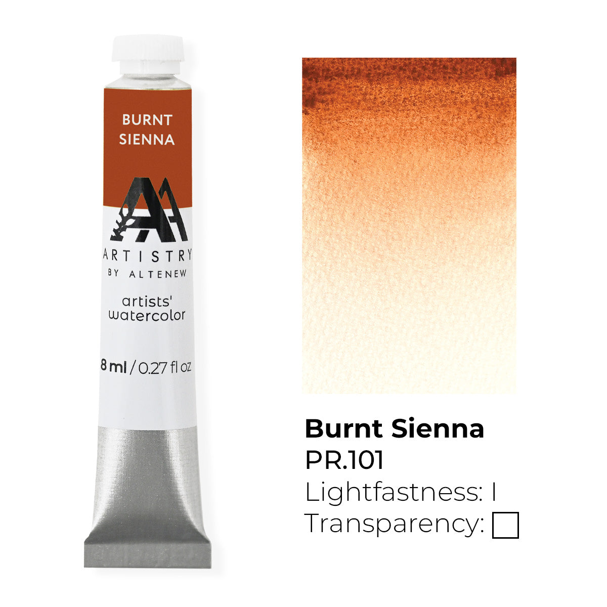 Watercolor Artists' Watercolor Tube - Burnt Sienna