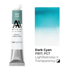 Watercolor Artists' Watercolor Tube - Dark Cyan - (PB.17/PG.7)