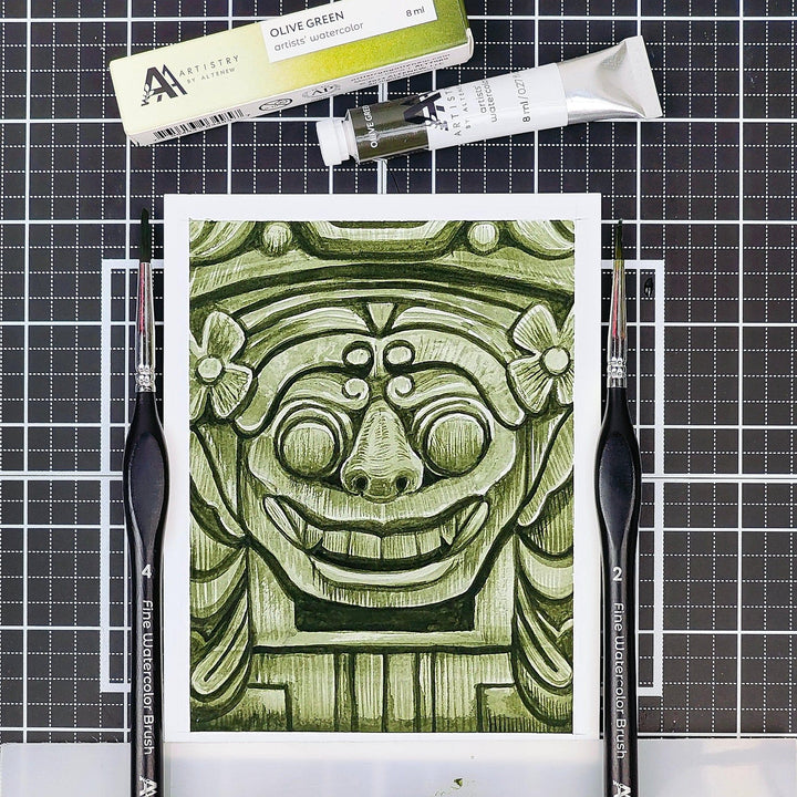 Watercolor Artists' Watercolor Tube - Olive Green