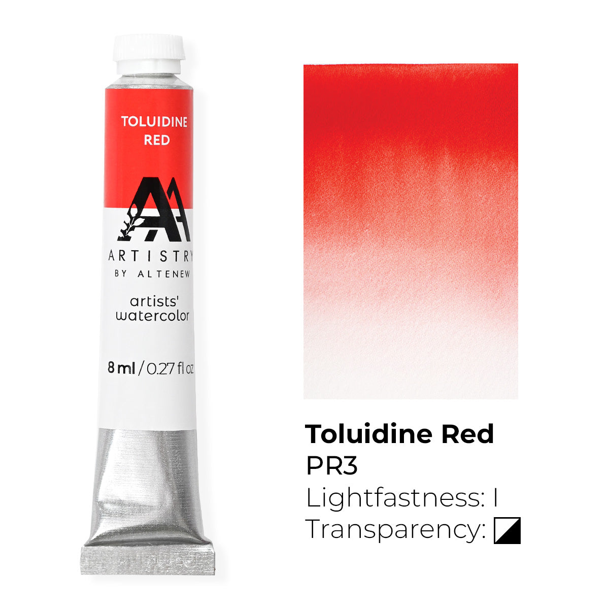 Watercolor Artists' Watercolor Tube - Toluidine Red - (PR.3)