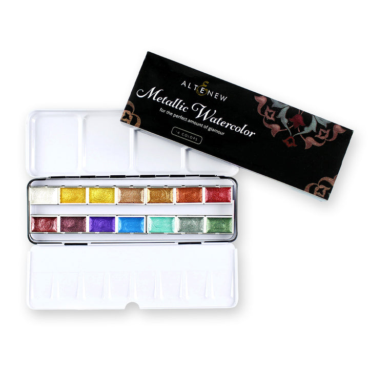 Watercolor Metallic Watercolor 14 Pan Set