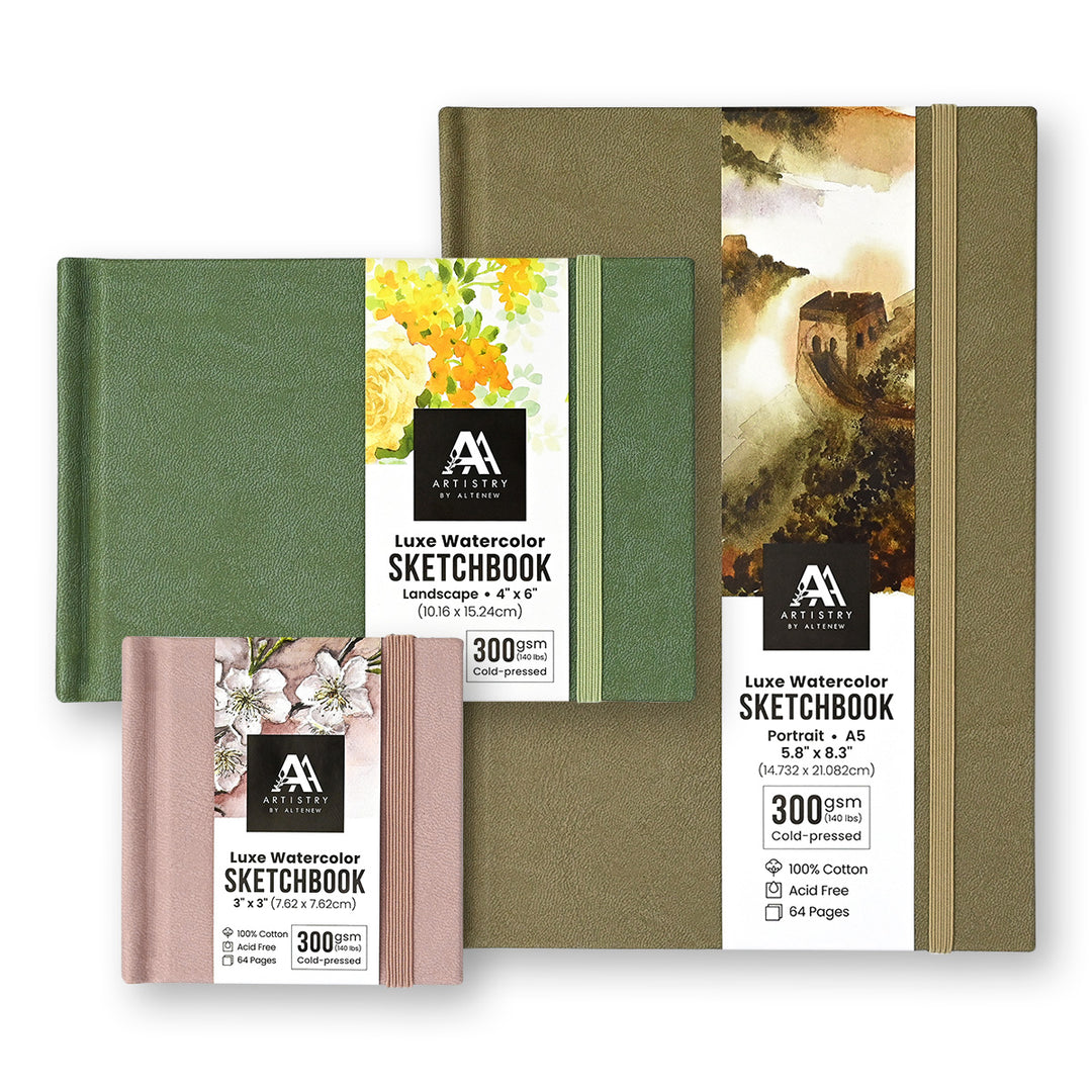 Watercolor Paper Bundle Luxe Watercolor Sketchbooks - The Full Collection
