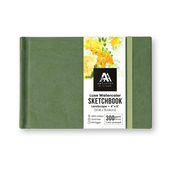 Watercolor Paper Luxe Watercolor Sketchbook - 4"x 6" Landscape, 300 gsm