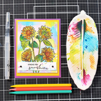Watercolor Pencil & Brushes & Paper Set Woodless Watercolor Pencils Starter Bundle