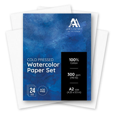 Watercolor Watercolor Paper Set (A2 loose sheets) - Cold Pressed