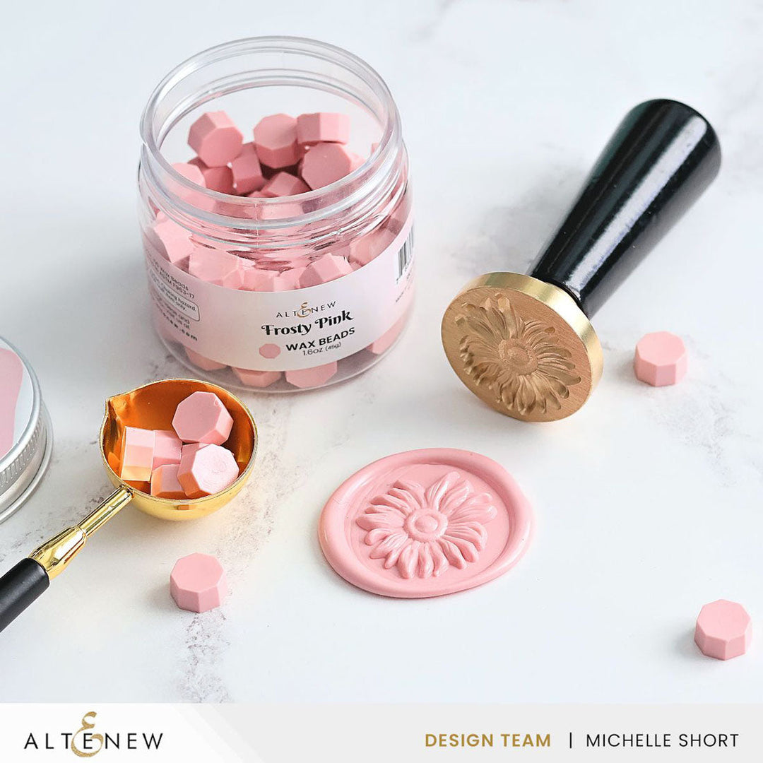 Wax Seal Supplies Frosty Pink Wax Beads
