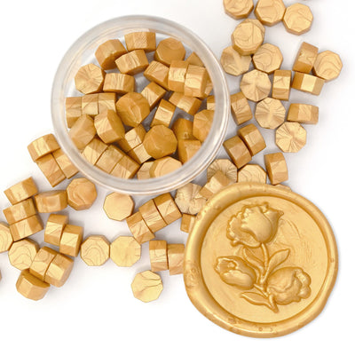 Wax Seal Supplies Shimmer Gold Wax Beads