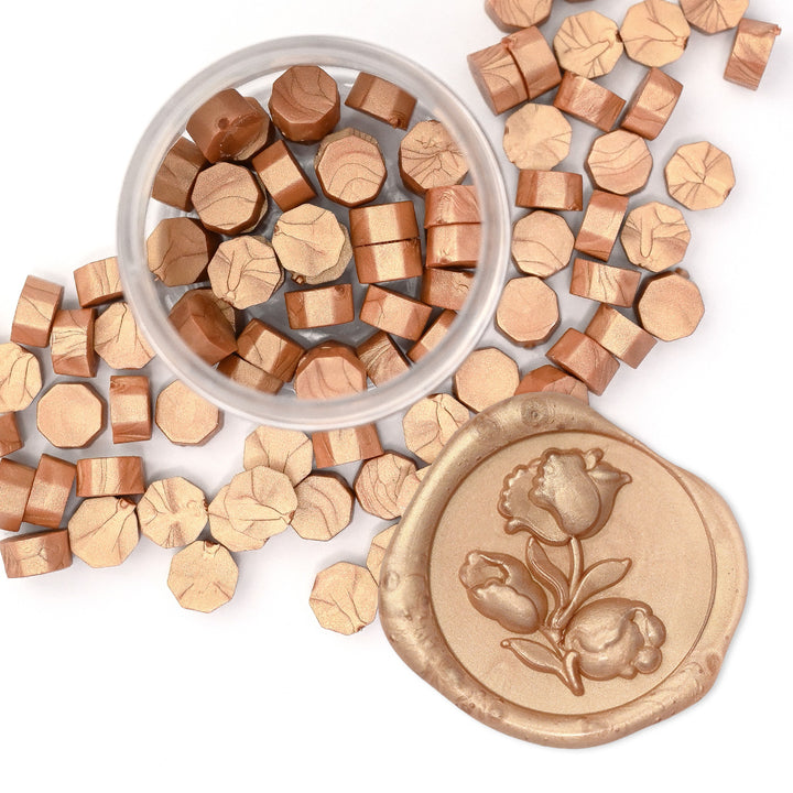 Wax Seal Supplies Warm Gold Wax Beads